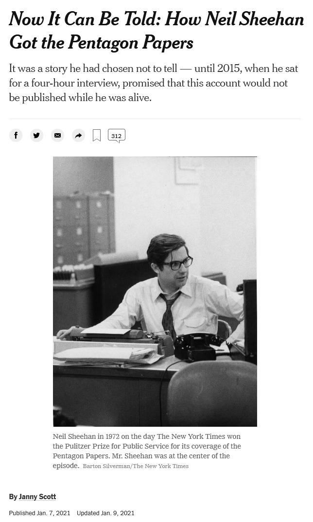 ACTION ALERT What Can 'Now Be Told' by NYT About Pentagon Papers Isn't