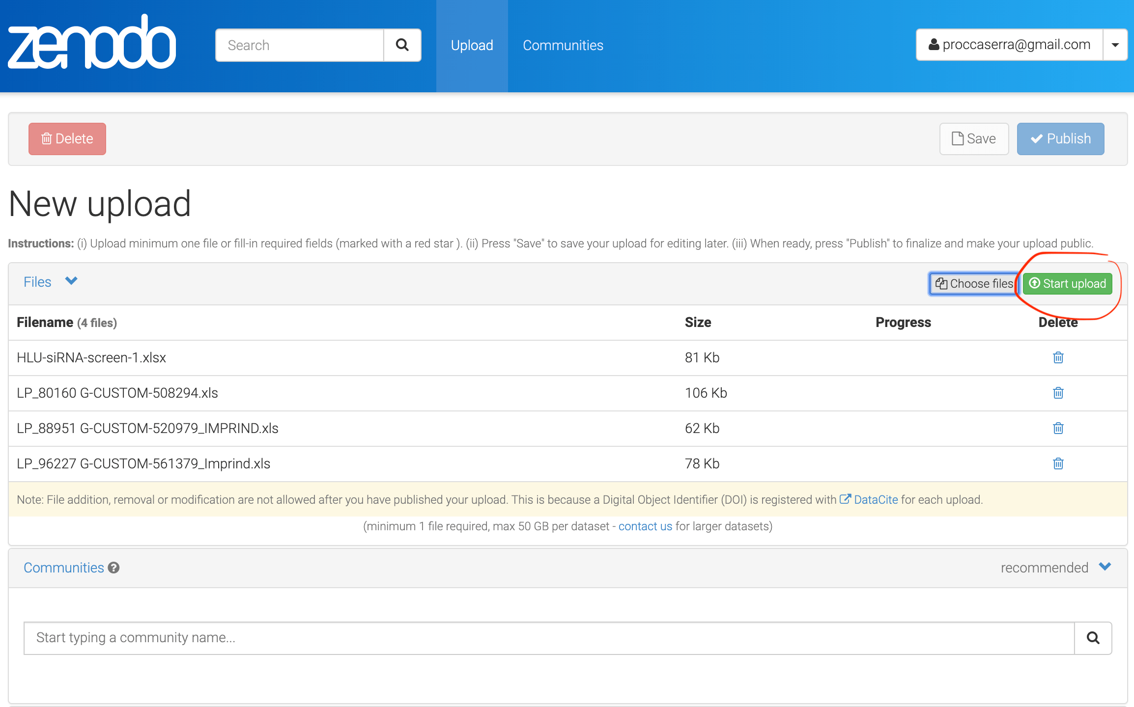 5. Depositing to generic repositories Zenodo use case