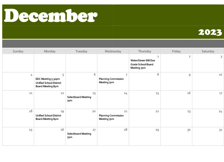 Meetings and Hearings Fair Haven Vermont