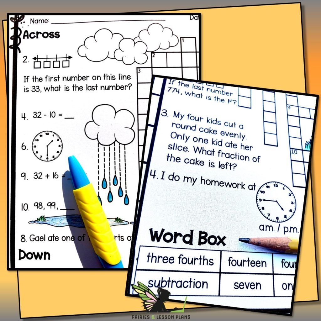 Math Centers for Elementary Students Fairies And Lesson Plans