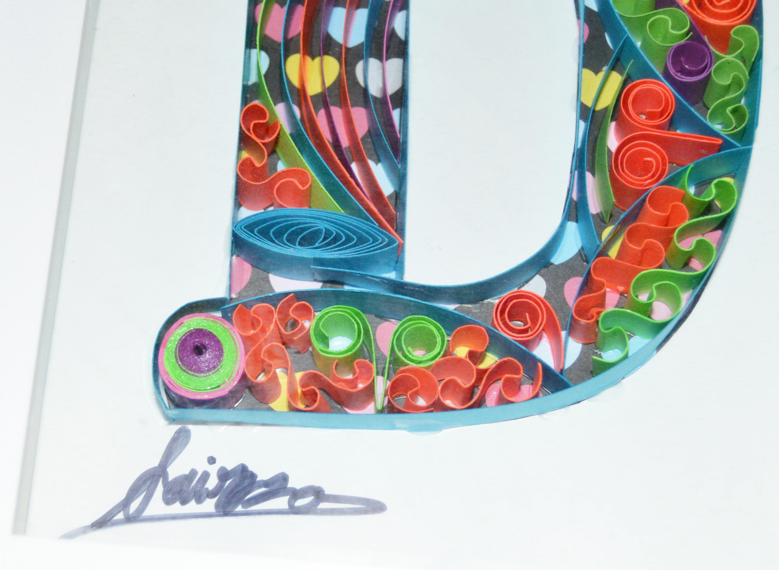 Letter D (8×6), Paper Letter, Birthday, Wedding, Work Anniversary
