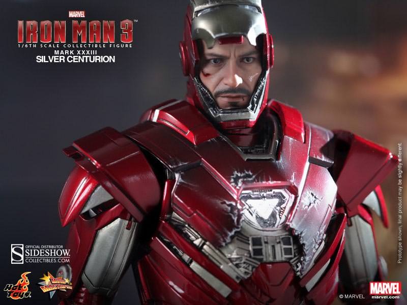 MOVIE MASTERPIECE Iron Man Silver Centurion Mark 33 Sixth Scale Figure by Hot Toys IN STOCK