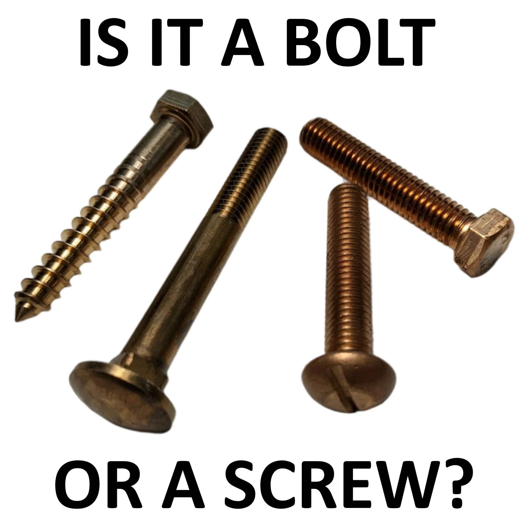 The Difference Between Bolts and Screws Fair Wind Fasteners