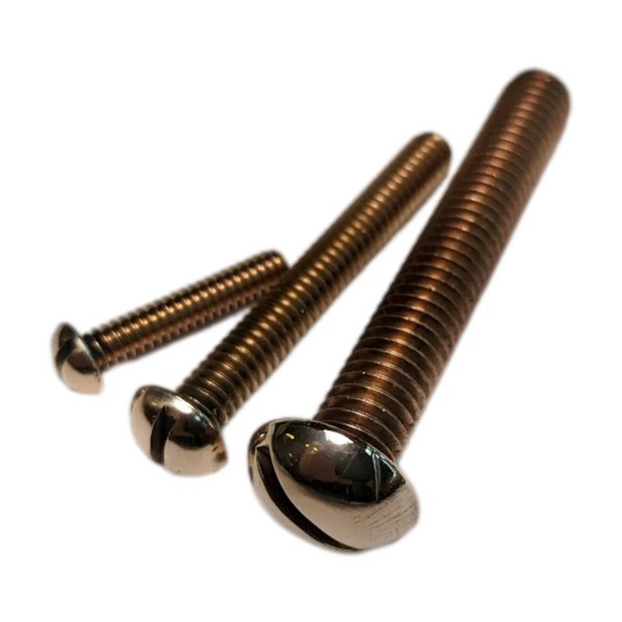 Round Head Silicon Bronze Machine Screws / Bolts Fair Wind Fasteners