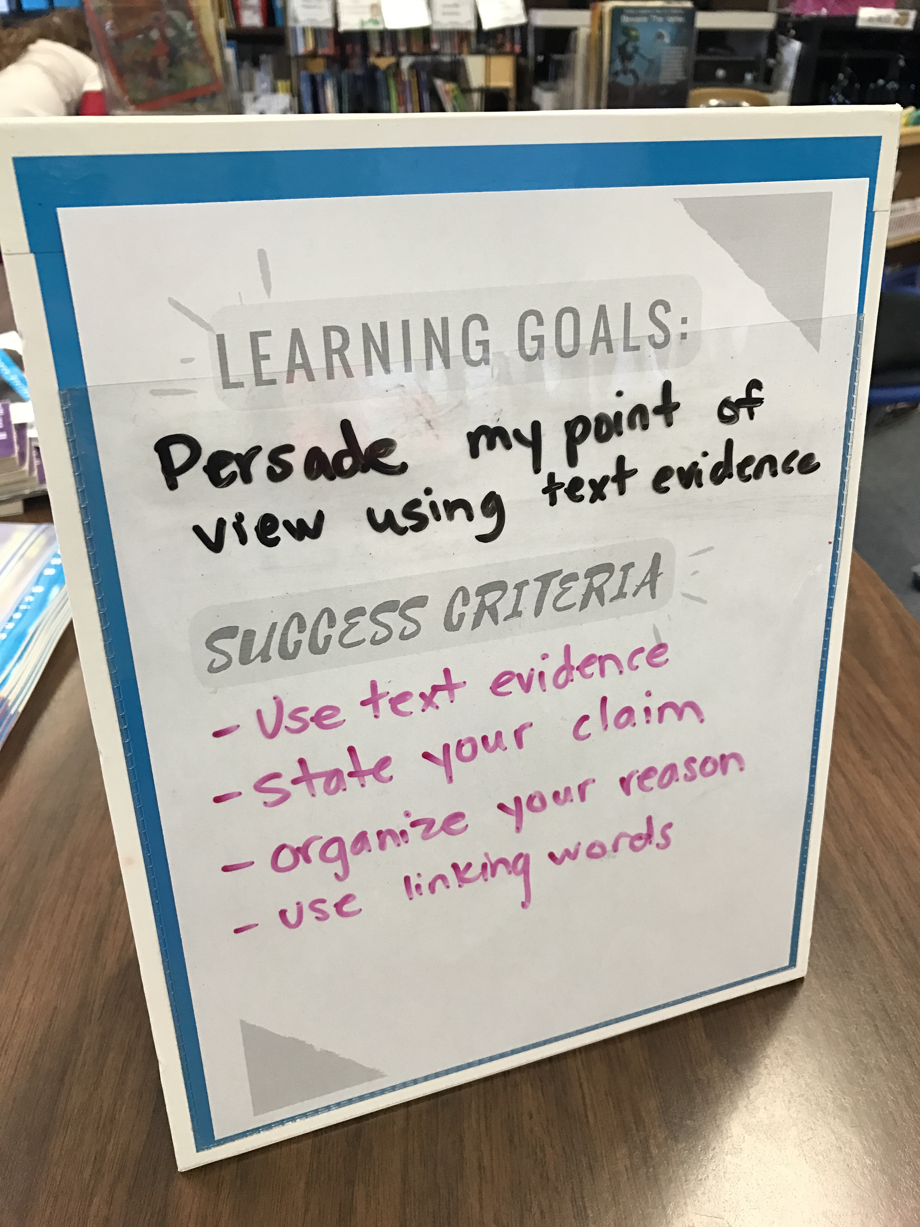 Learning Goals and Success Criteria Poster Fair Winds Teaching