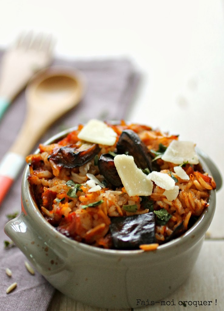 Riz basmati aux aubergines {Veggie & gluten free} Fais moi croquer