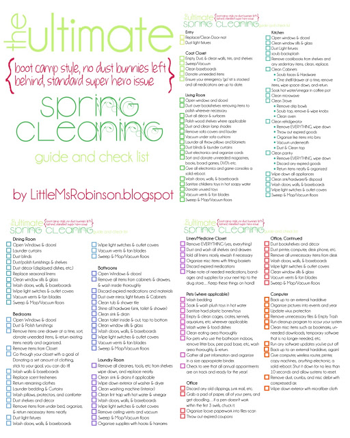 Free Spring Cleaning Checklist Faithful Provisions