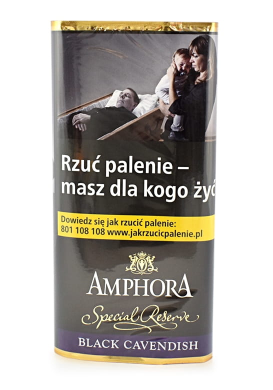 Tytoń fajkowy Amphora Black Cavendish 40g Sklep Fajkowo.pl Fajki