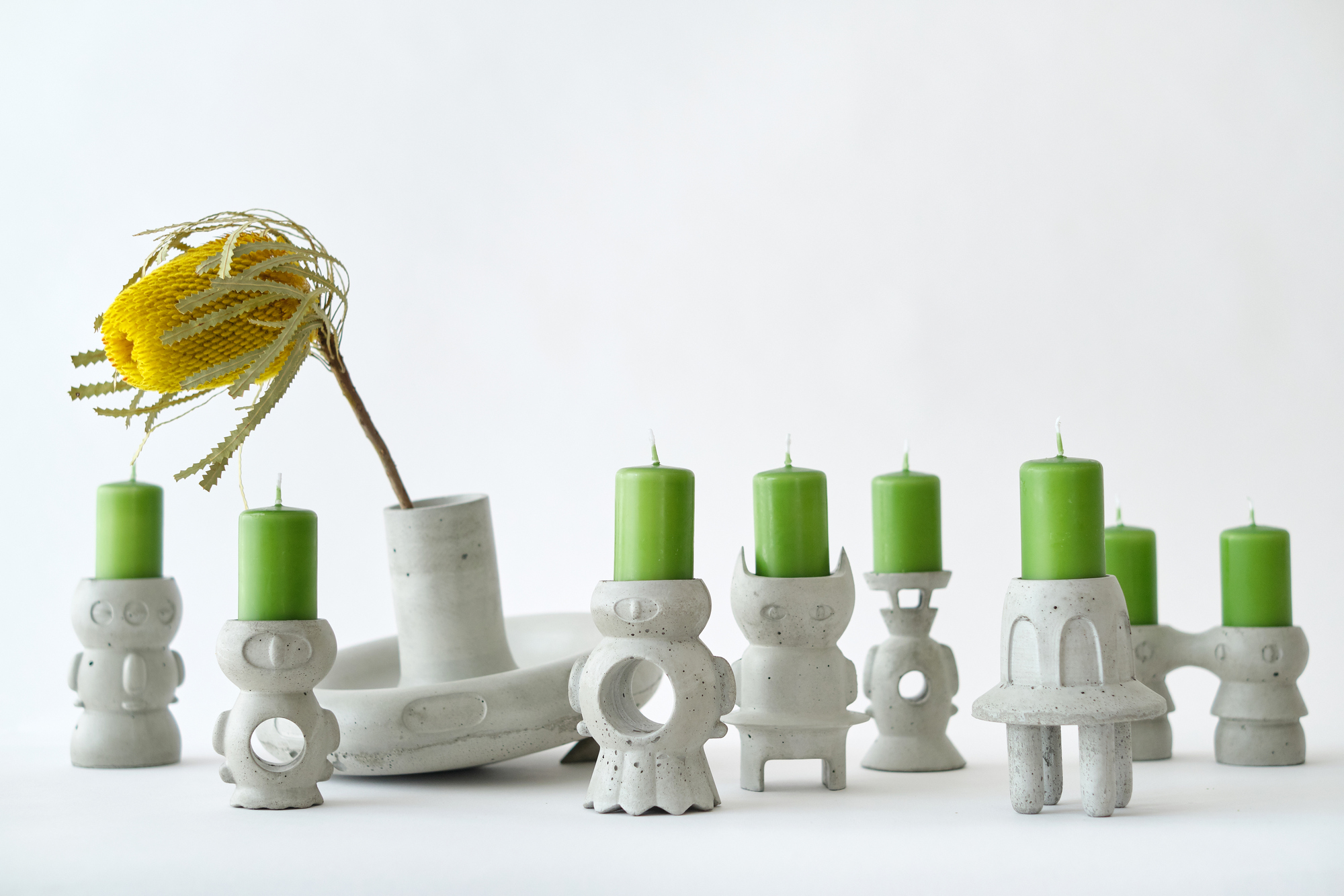 Concrete Candle Holder Hermes Fajno Design