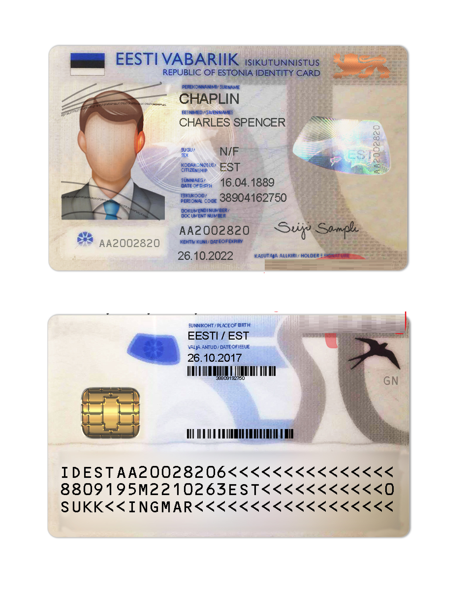 Estonia ID Card Psd Template V1&V2 (Multi Version) FakeDoc