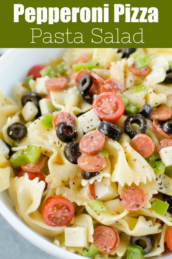 Pepperoni Pizza Pasta Salad Fake Ginger