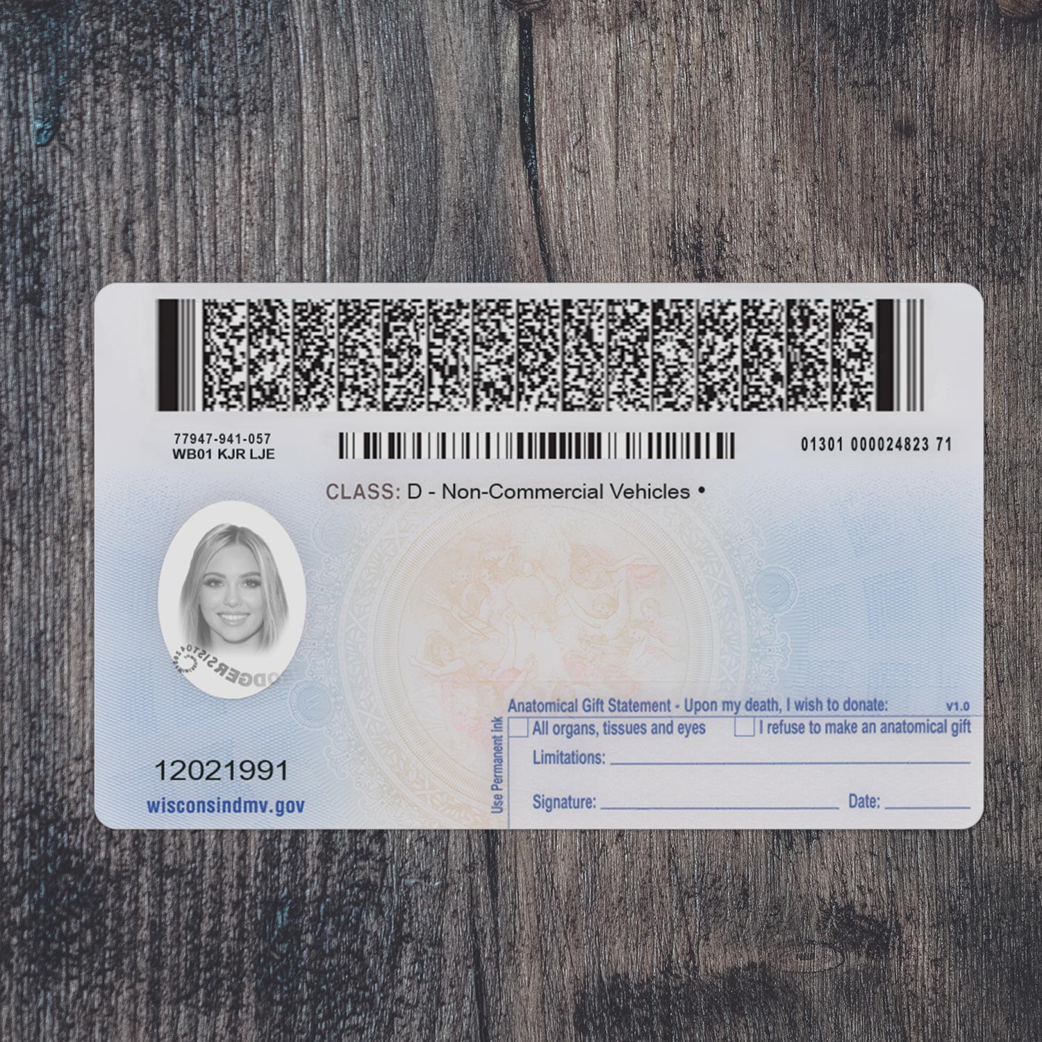 Reliable Wisconsin Driver License Template
