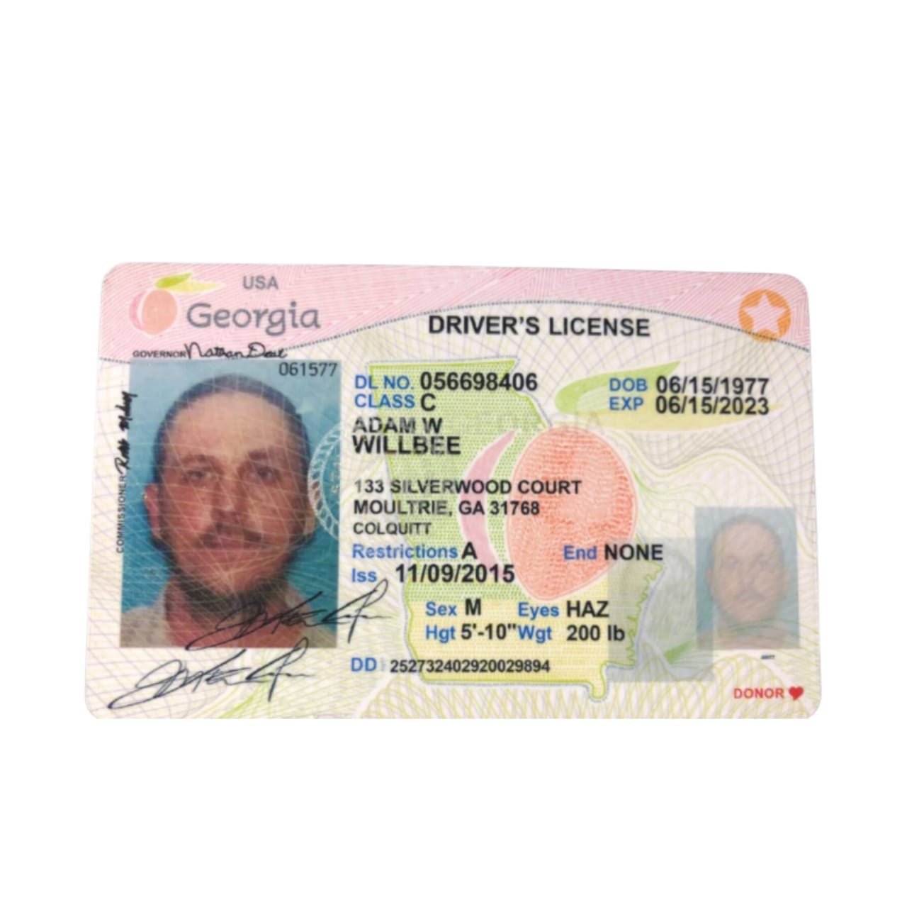 Fake Driver License fakeidvendor.cc GA Real ID
