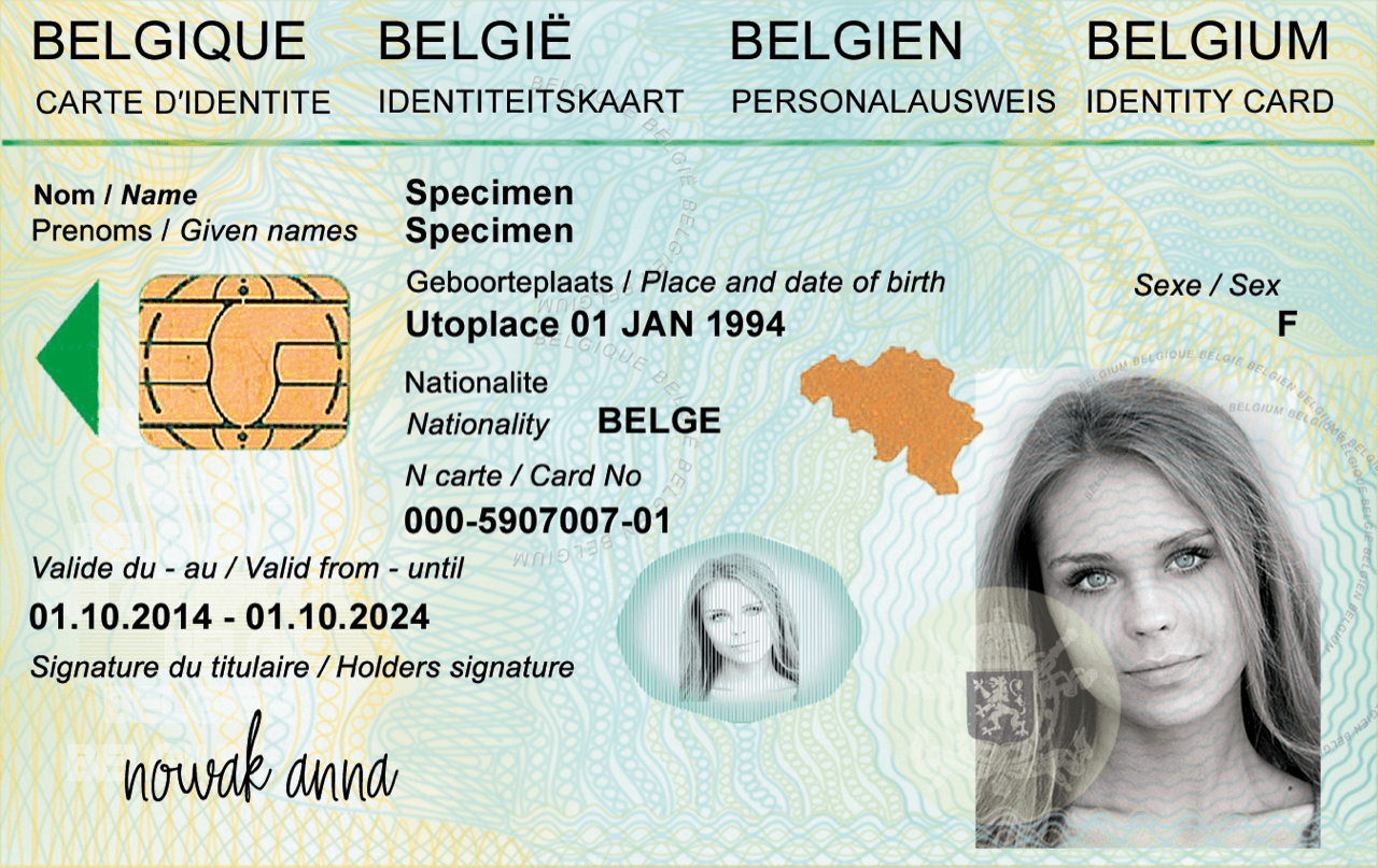 Id Kaart Belgien Belgian ID Fake ID World