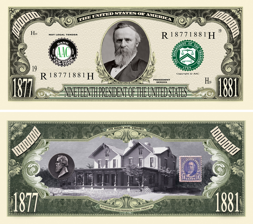 FakeMillion RUTHERFORD B. HAYES MILLION DOLLAR BILL FakeMillion