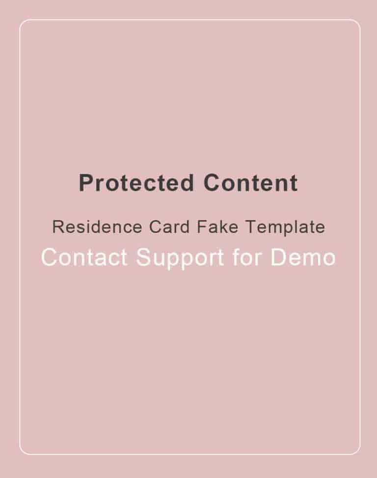 Hungary Residence Card Fake Template Fake Sample