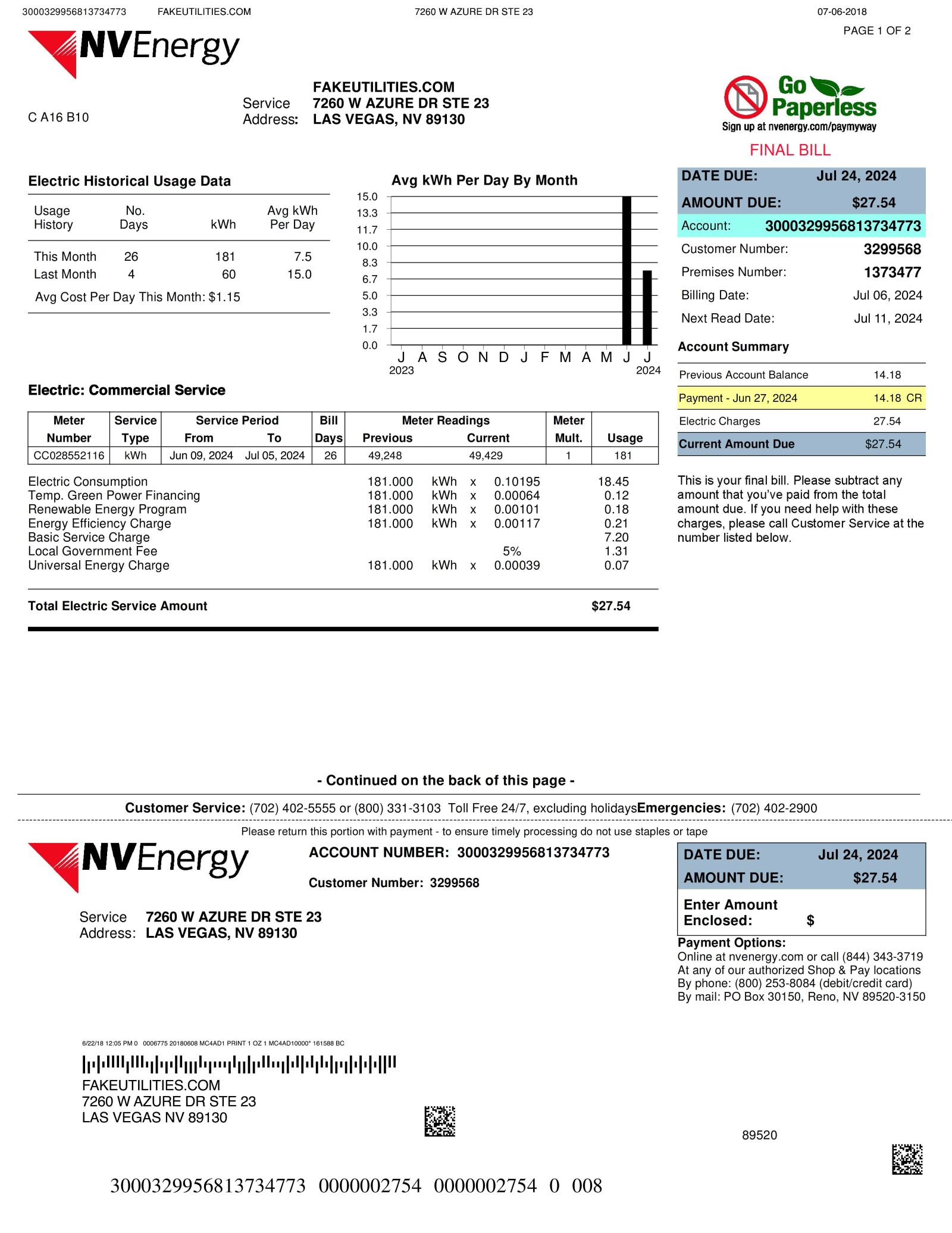 Fake Nevada Utility Bills Buy Replica USA Docs