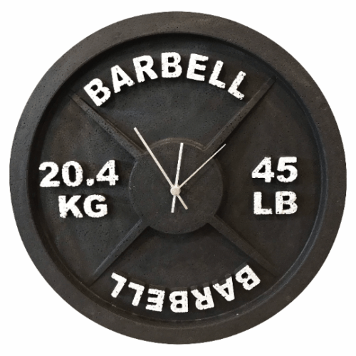 Barbell Wall Clock Unique Gifts for Weightlifters Fake Weights