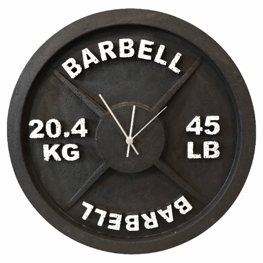 Barbell Wall Clock Unique Gifts for Weightlifters Fake Weights