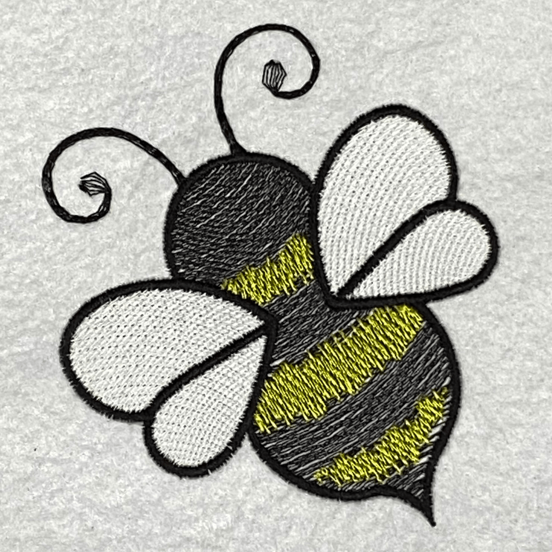 Bumble Bee Embroidery Design