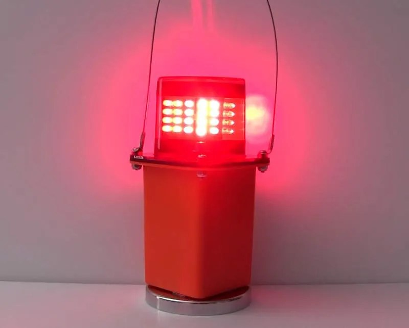 Red LED Flashing Light * LED Flare * No Flames * No Toxic Smoke