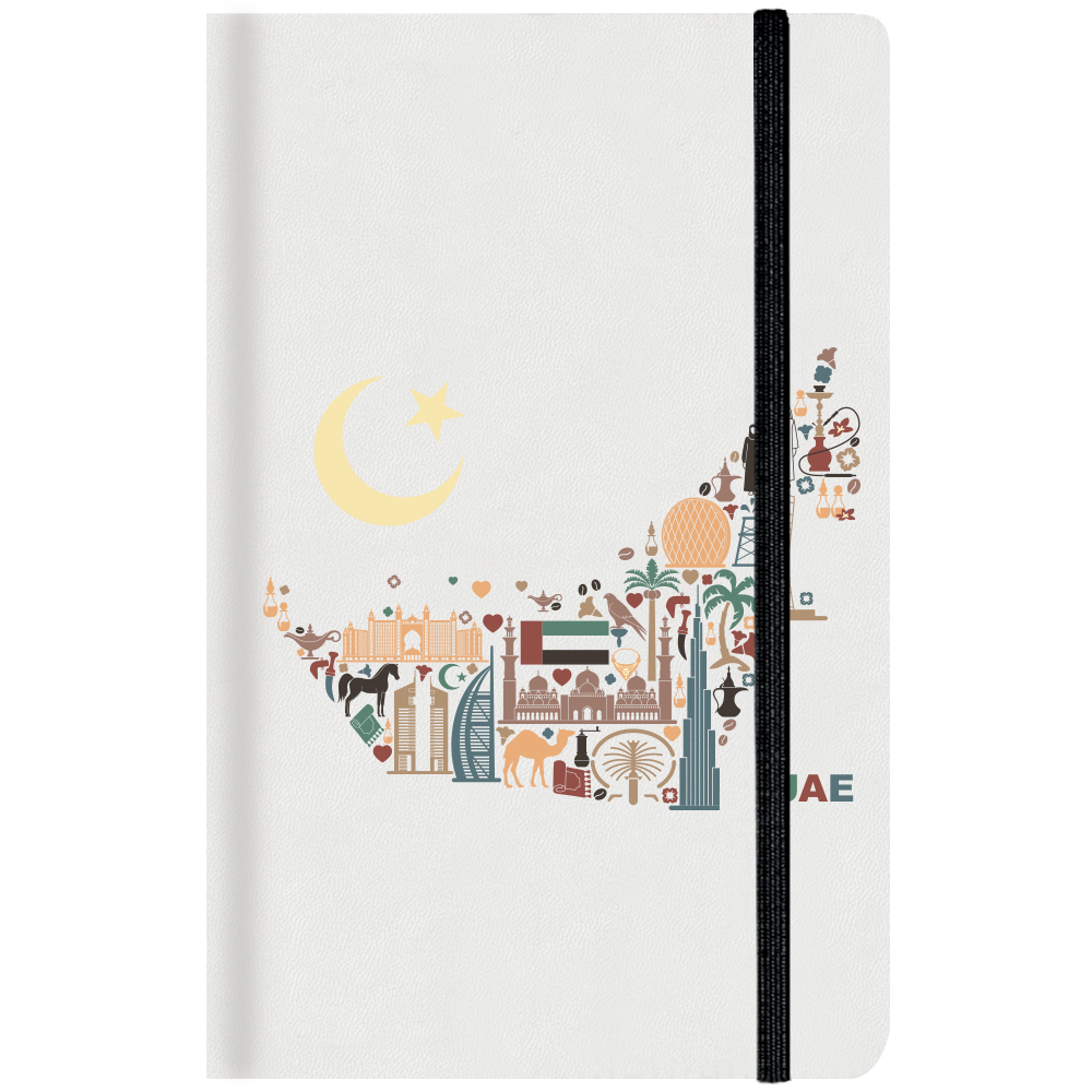 UAE regional map with vectors A5 Notebook Falcon Paper Industries