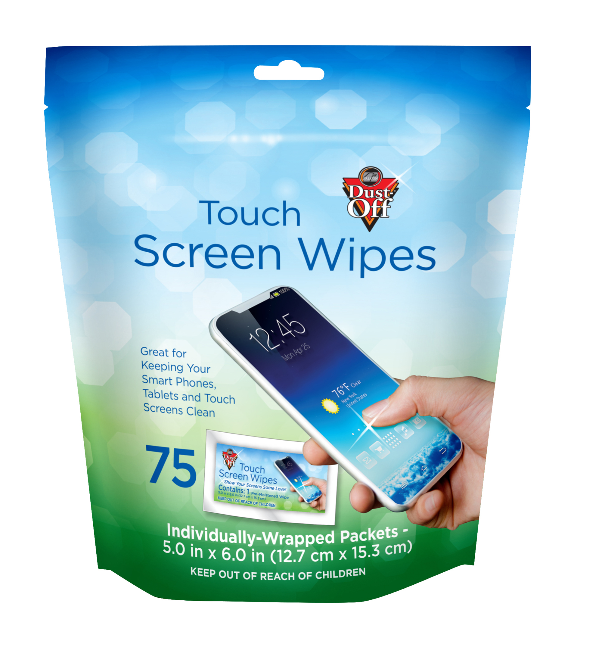 Touch Screen Wipes 75 Count Pouch Falcon Safety Products, Inc.