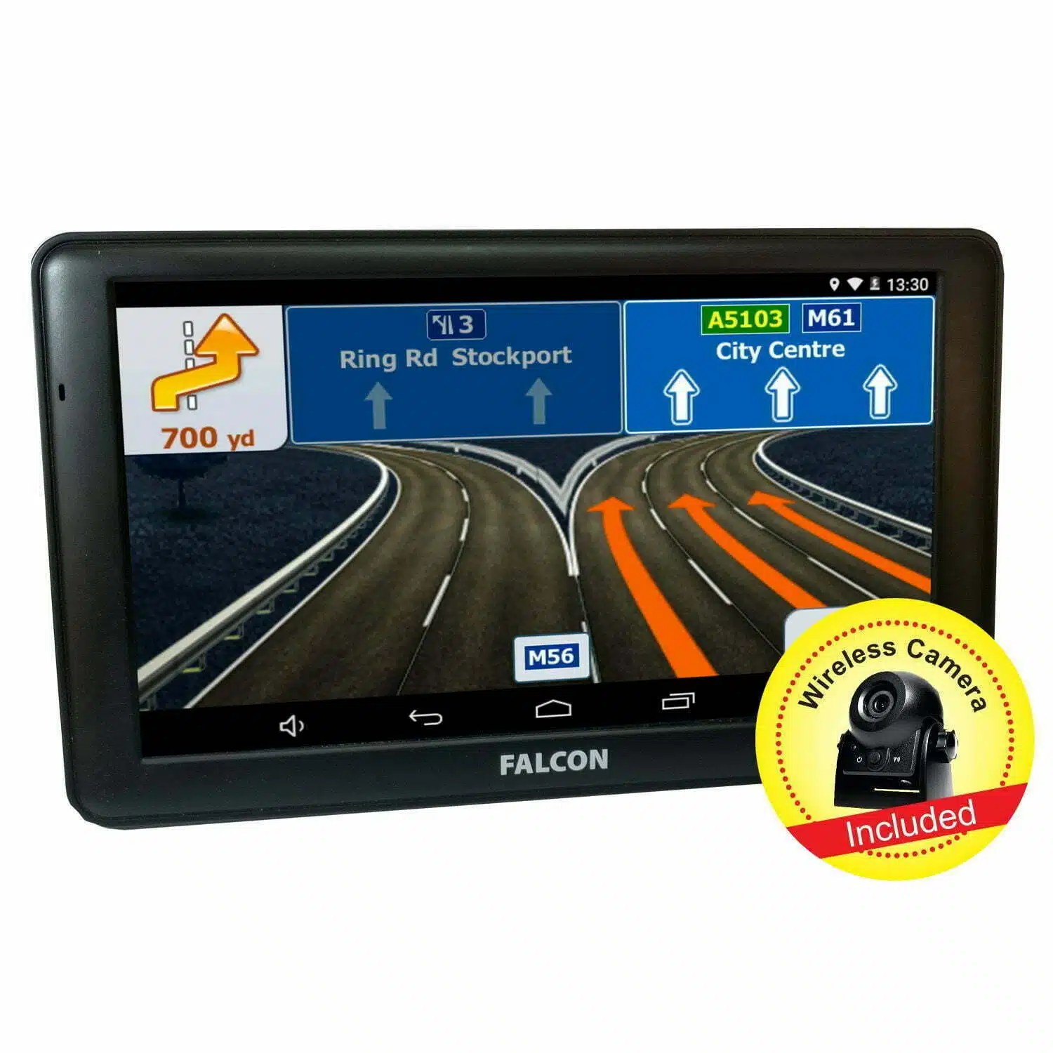 Falcon Navi Explorer 7″ Sat Nav with Wireless Reversing Camera for
