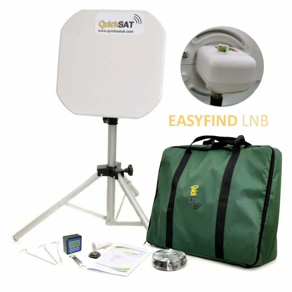 QuickSAT EZ80 Easyfind Flat Dish Portable Motorhome Satellite TV System