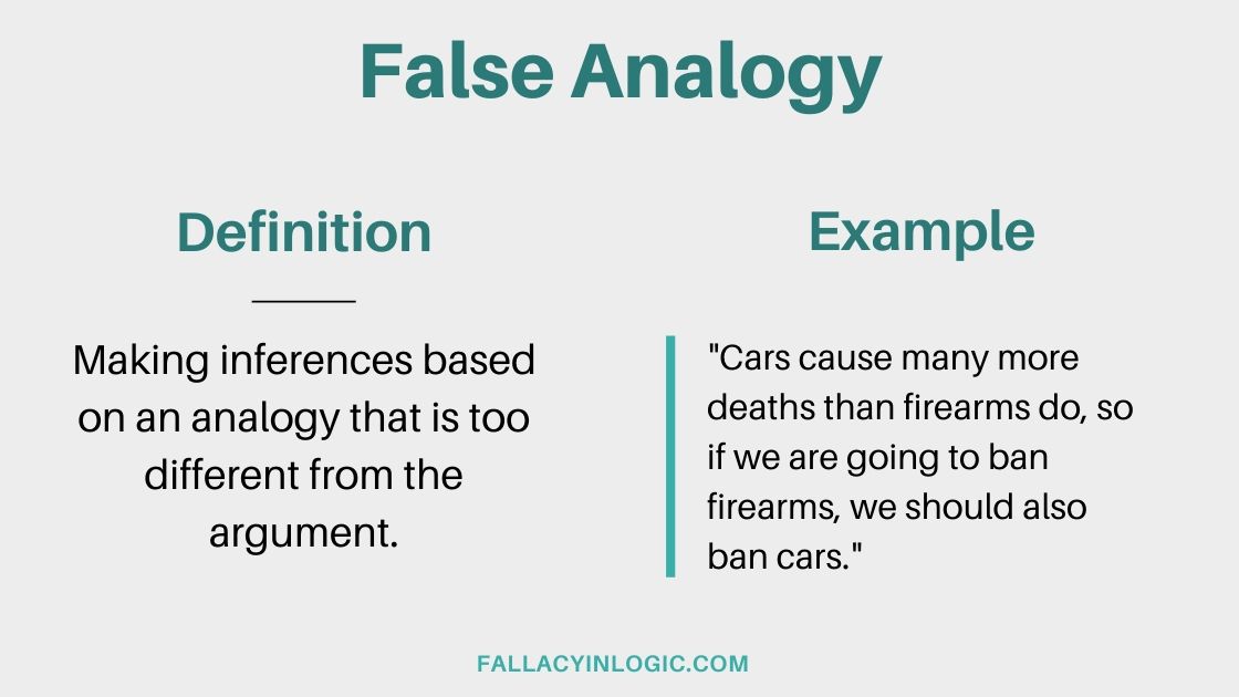 False Analogy (Logical Fallacy) Definition and Examples Fallacy In Logic