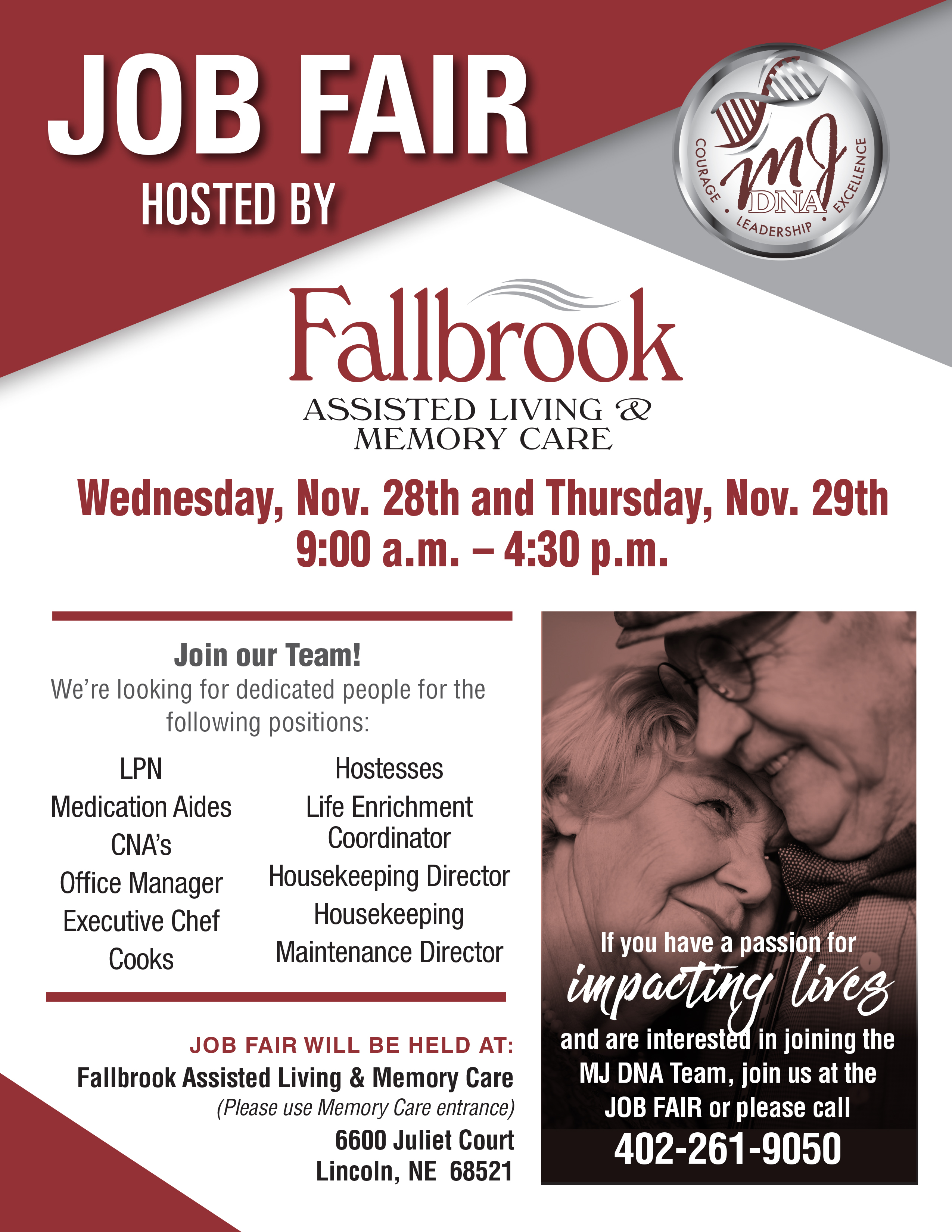 Job Fair Fallbrook Assisted Living