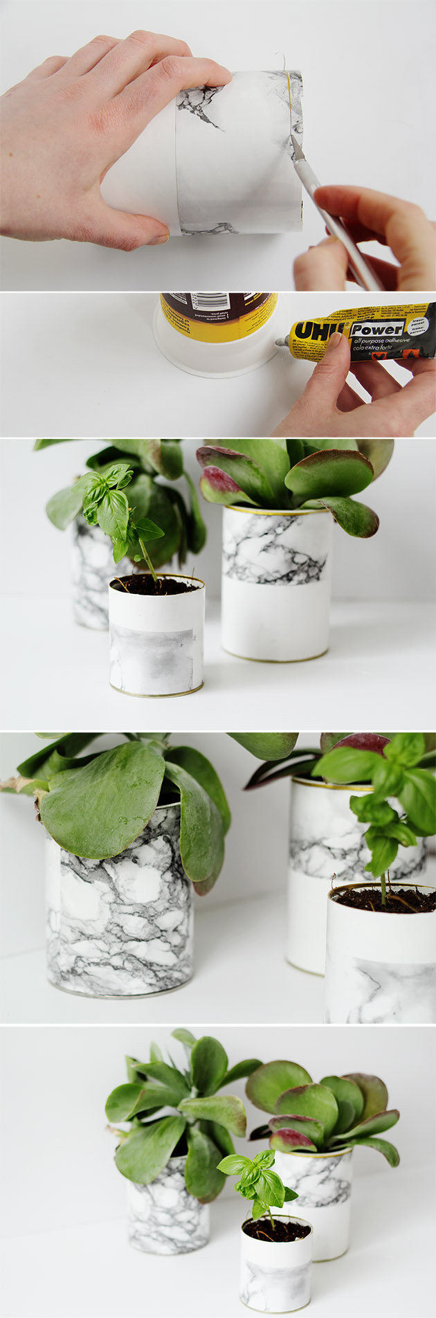 DIY Marble Planters Fall For DIY