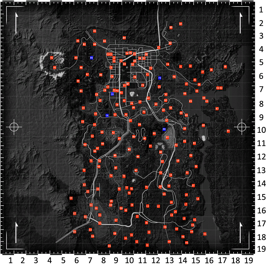 Les Défis De La Carte Interactive De Fallout New Vegas Carte de Fallout New Vegas — Les Archives de VaultTec