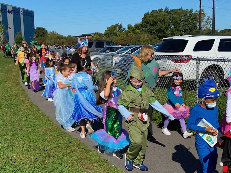 Atlantic Charter School in Fall River holds Thumbs Up Thursday, Book