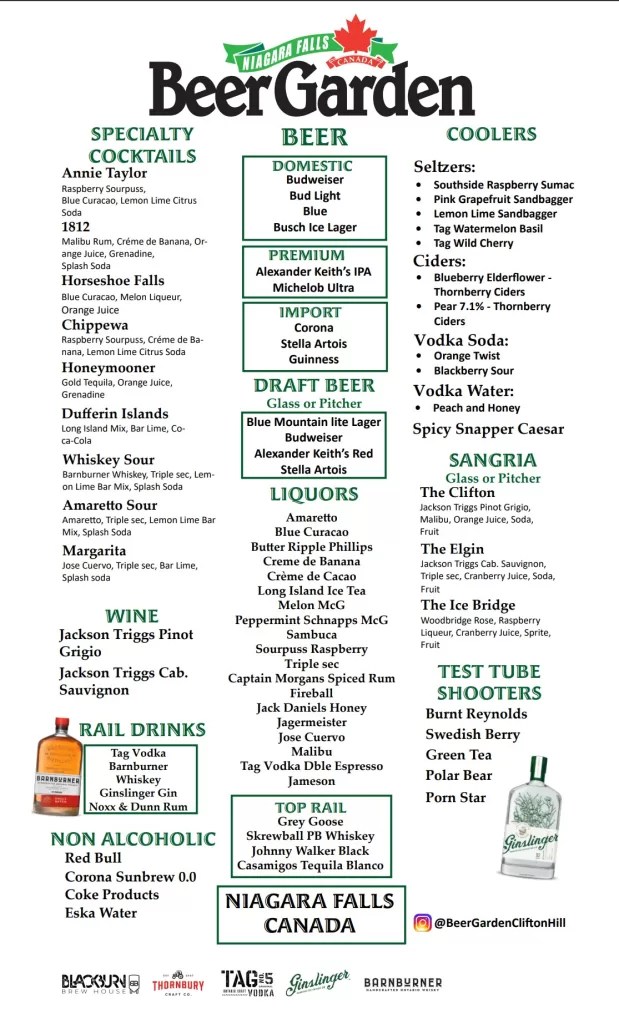 Beer Garden Niagara Clifton Group