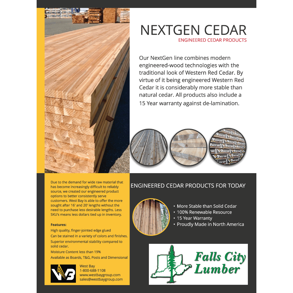 Cedar Wood Falls City Lumber