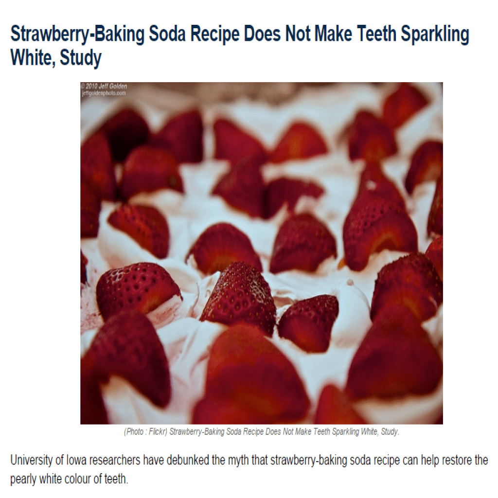 StrawberryBaking Soda recipe Does Not Make Teeth