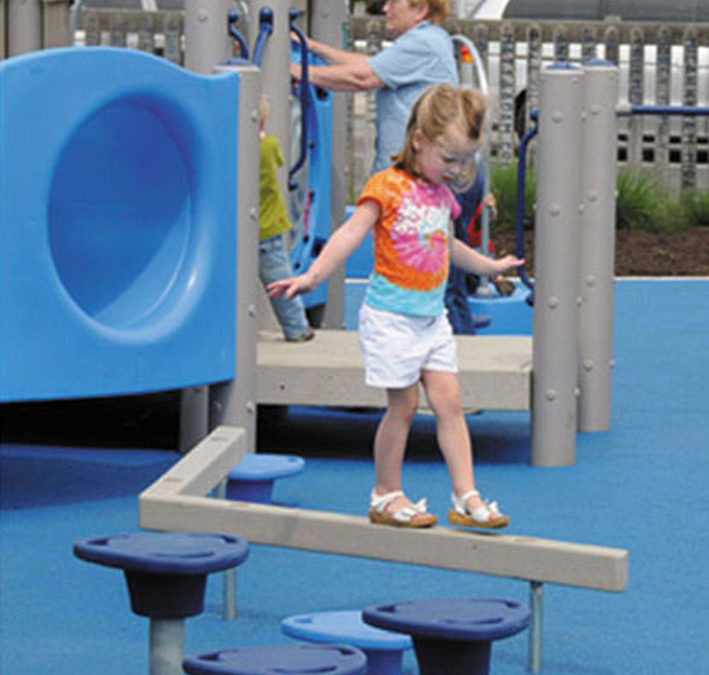 Playground Balance Beam FallZone & FallHeight for FallZone Playground