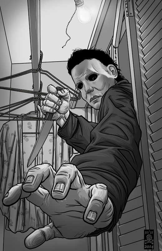 31 Days of Halloween 2014 31 of 31 Michael Myers Art