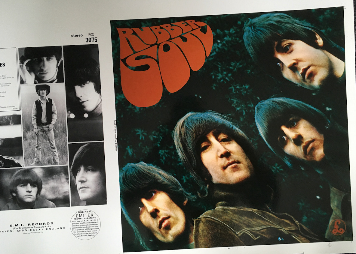 Original Album Cover artwork proof for The Beatles Rubber soul The