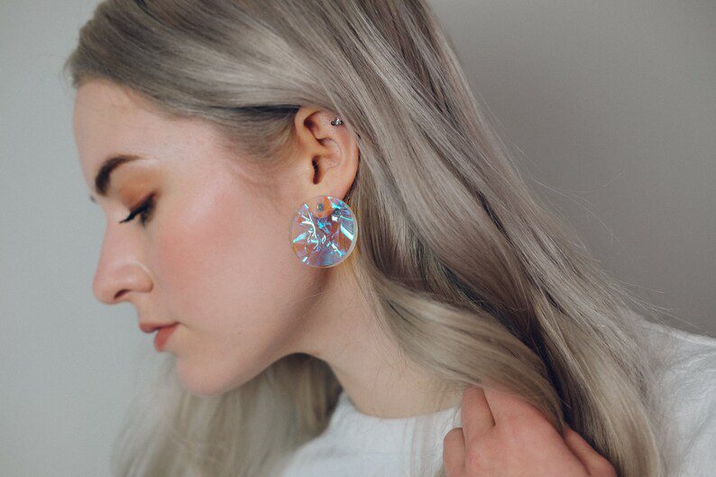 Iridescent Earrings For Ears That Stand OUT