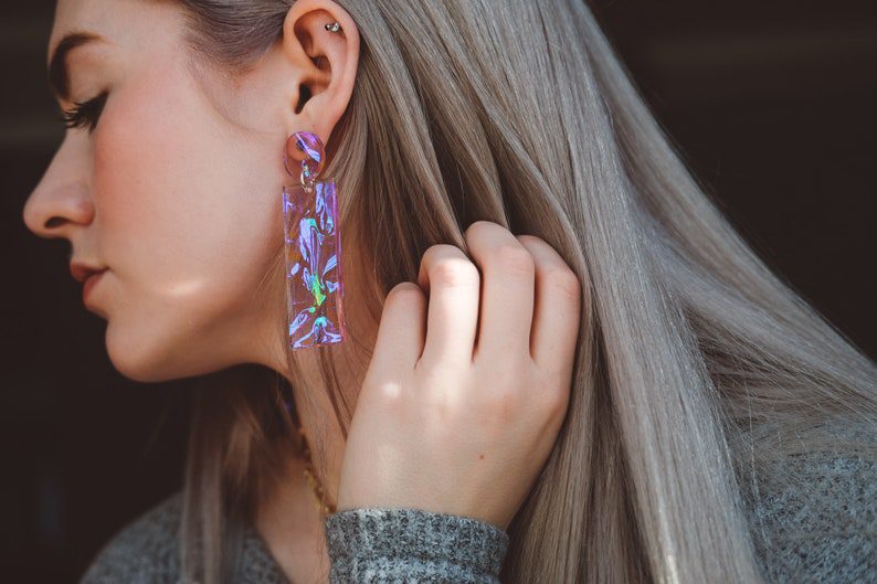 Iridescent Earrings For Ears That Stand OUT