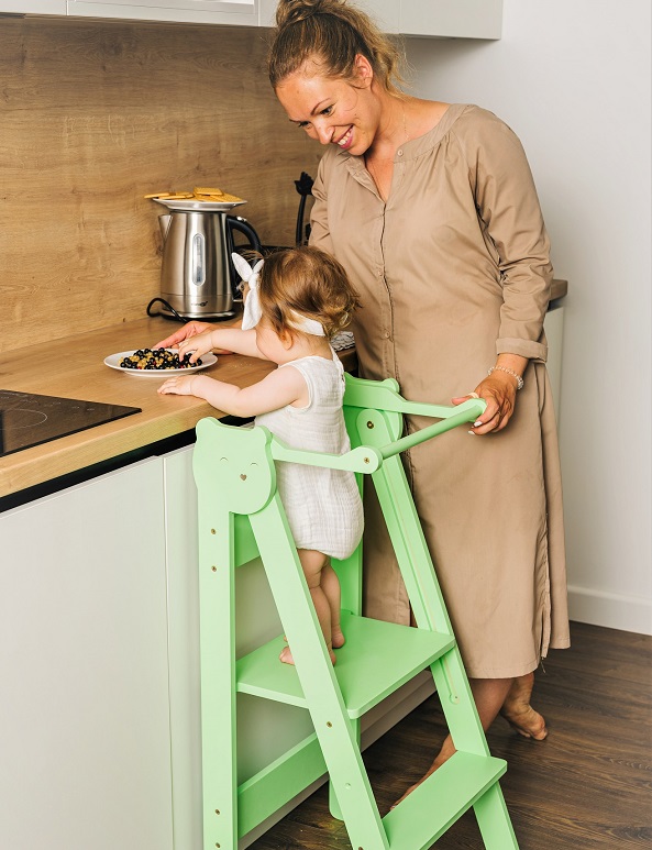 Teaching Children to Use a Kitchen Step Stool Safely