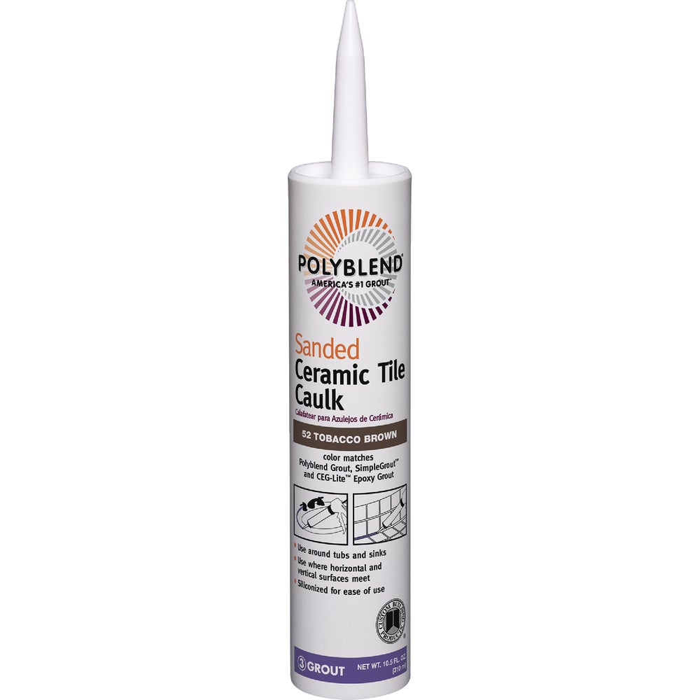 Polyblend 10.5 Oz. 52 Tobacco Brown Sanded Ceramic Tile Caulk Family
