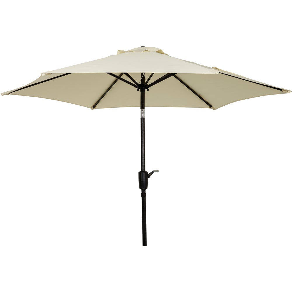 Outdoor Expressions 7.5 Ft. Aluminum Tilt/Crank Cream Patio Umbrella Family Hardware