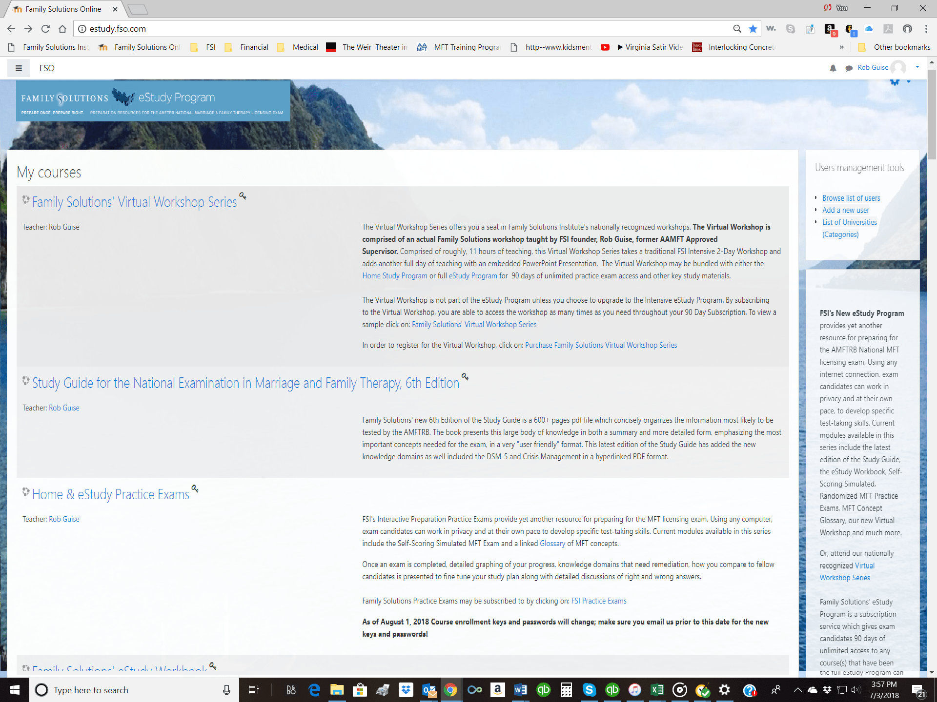 FSI's eStudy Program Family Solutions Institute