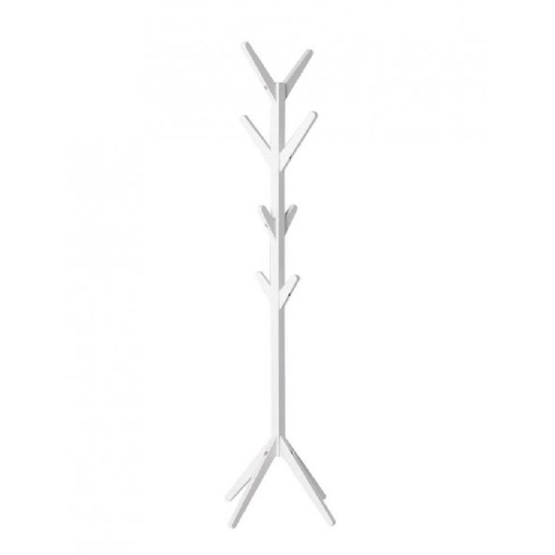 White Wood Coat & Hat Stand with Raised Base Famous Mountain