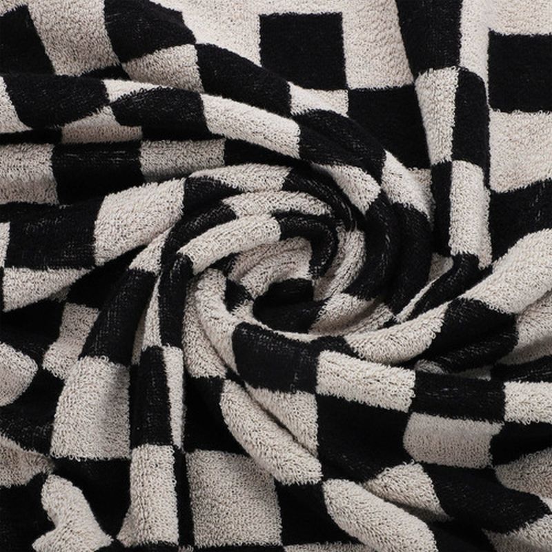 Pair of 2 Cotton Checkerboard Towels Famous Mountain