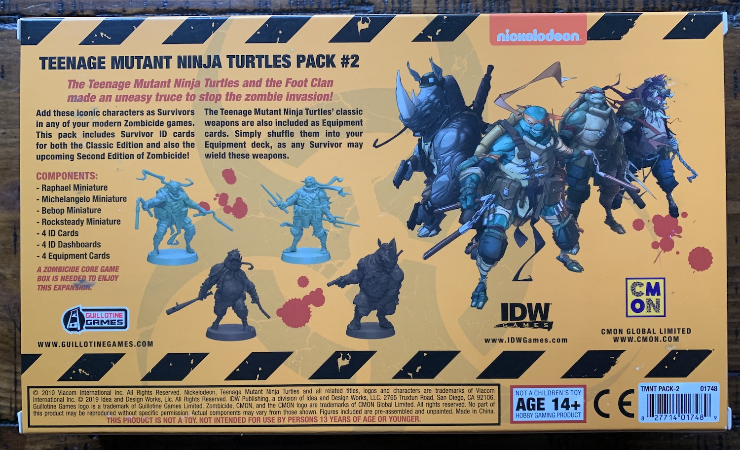 Zombicide Teenage Mutant Ninja Turtles Pack 2 SIGNED
