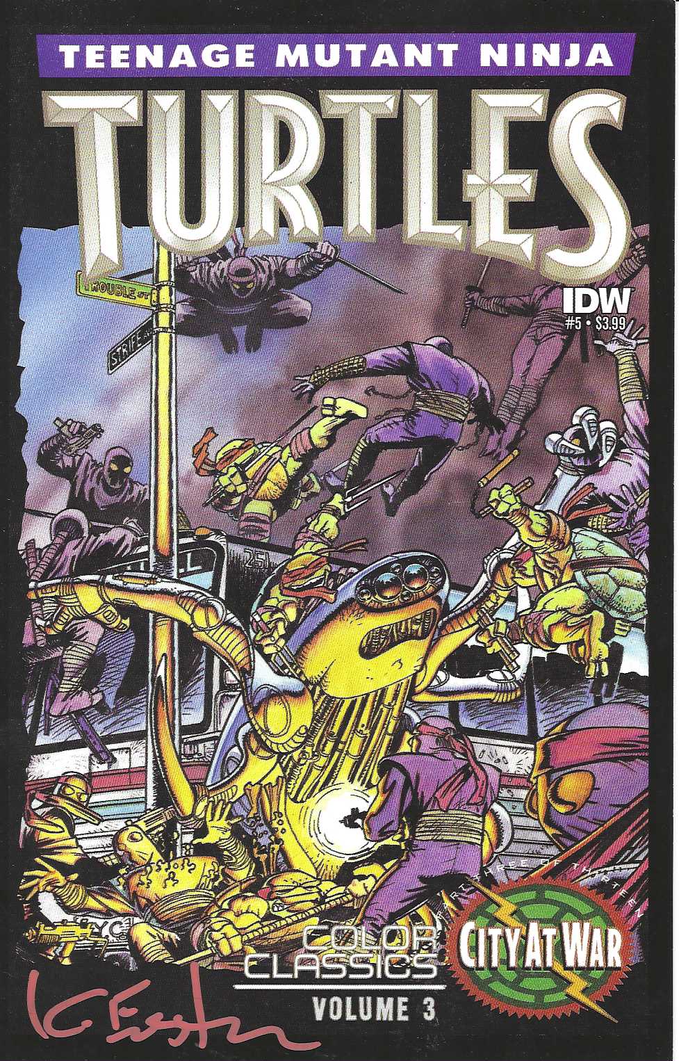 TMNT Color Classics Vol. 3 5 SIGNED Kevin Eastman Studios